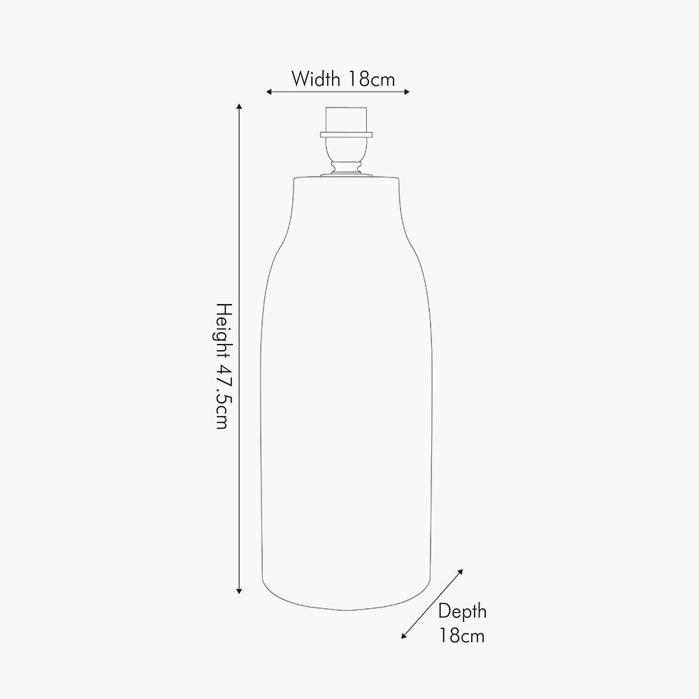 Palawan Stone Grey Feather Stoneware Table Lamp - Base Only